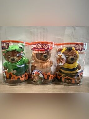 Squeezy Bears - Dress up costumes- Complete set of 3. Brand new hard to find